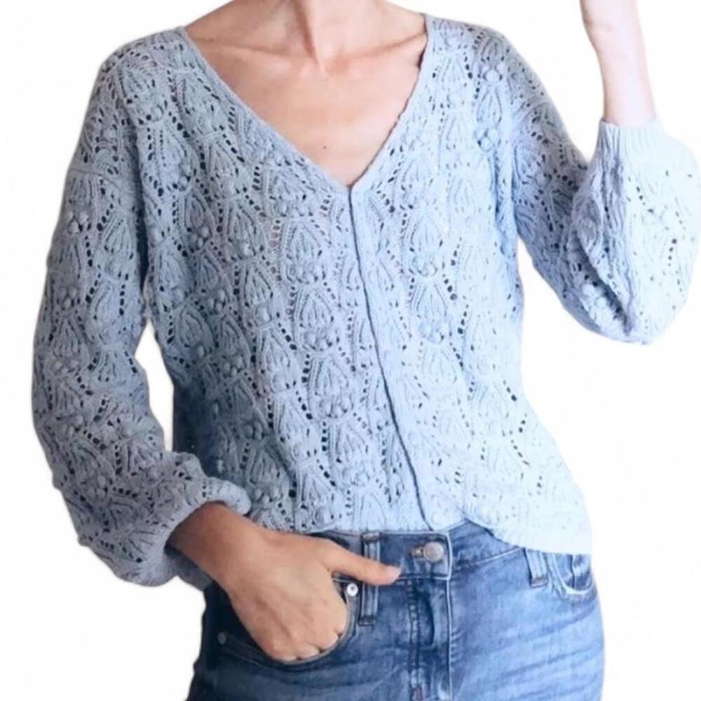 Sezane Annette Jumper Sweater – Light Blue – Size M